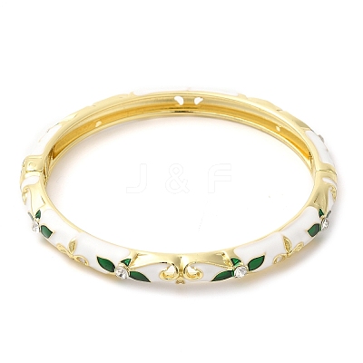 Enamel Flower Bangle with Rhinestone PF4009-3-1