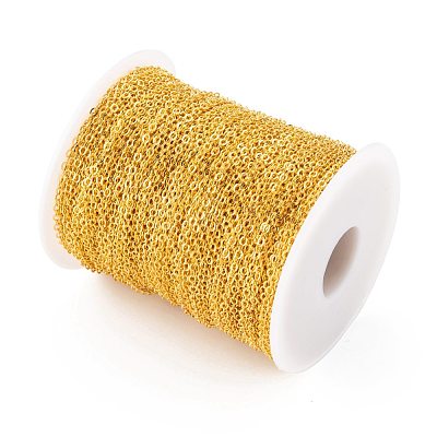 Brass Flat Oval Cable Chains CH030-G-1