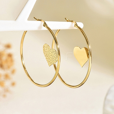 201 Stainless Steel Triple Hoop Earrings BC8902-1-1