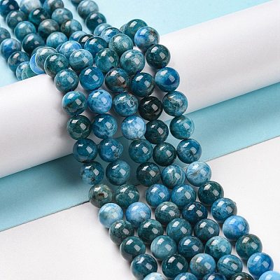 Natural Apatite Beads Strands G-S333-8mm-031A-1