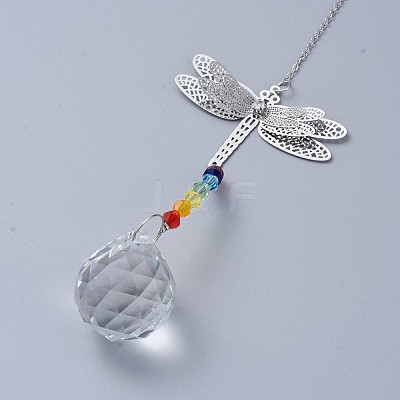 Crystals Chandelier Suncatchers Prisms Chakra Hanging Pendant AJEW-I040-15P-1