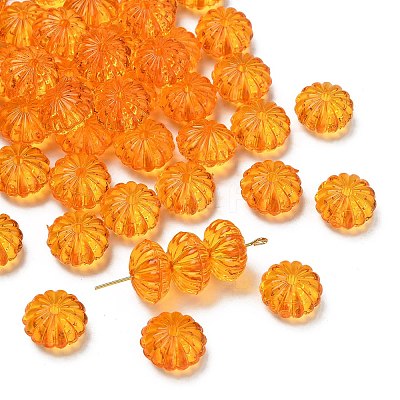 Autumn Theme Transparent Acrylic Beads PL712Y-5-1