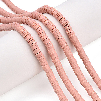 Handmade Polymer Clay Bead Strands CLAY-S094-6mm-A01-1