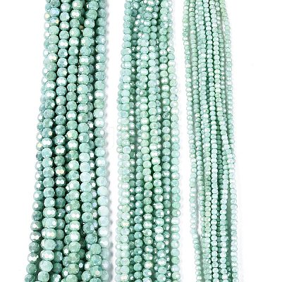 Anti-Tarnish Electroplate Glass Beads Strands EGLA-ZX010-6mm-11-1