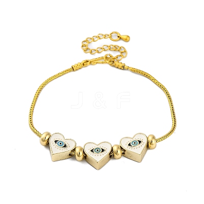 Brass European Bracelets BJEW-C080-04G-07-1