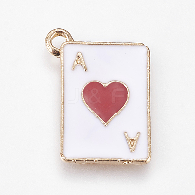 Alloy Enamel Pendants ENAM-O035-19G-B-1