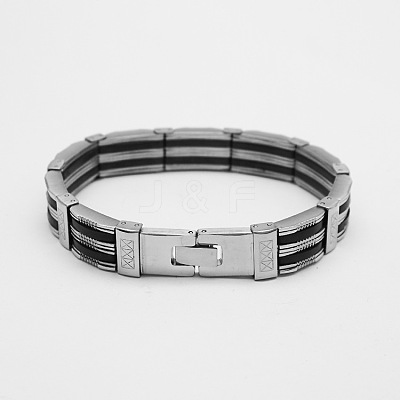 304 Stainless Steel Punk Rock Chain Bracelets for Men WG87BE9-01-1