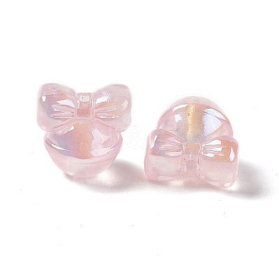 UV Plating Rainbow Iridescent Acrylic Beads X-PACR-M003-07-1