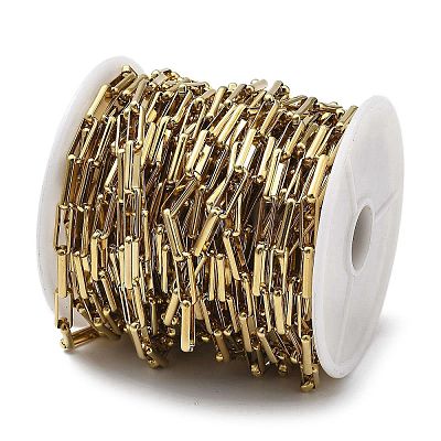 Ion Plating(IP) 304 Stainless Steel Rectangle Link Chains CHS-G039-04G-1