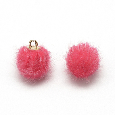 Faux Mink Fur Covered Charms WOVE-S084-36M-1