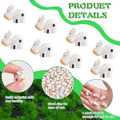 40Pcs Resin Mini Cow Home Display Decoration JX874A-1