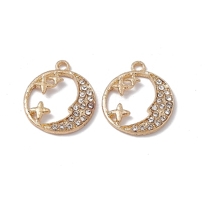 Alloy Rhinestones Pendants FIND-A024-27G-1