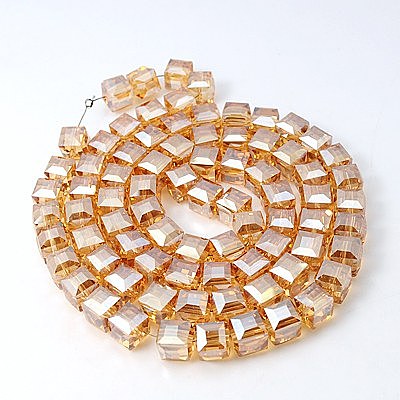 Electorplated Glass Beads EGLA-E006-3H-1