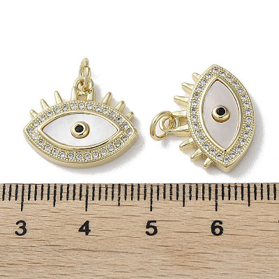 Brass Micro Pave Cubic Zirconia Pendants KK-G485-33B-G-1
