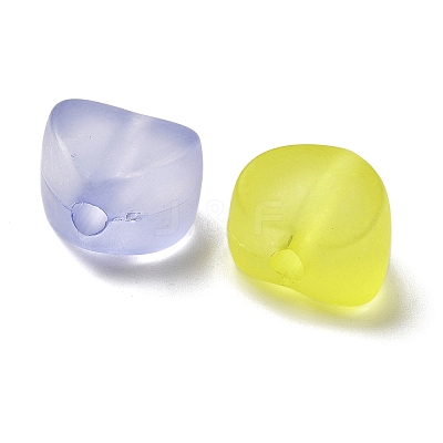 Frosted Transparent Acrylic Beads X-OACR-A032-30-1