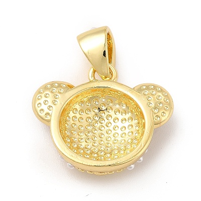 Rack Plating Brass Enamel Pendants KK-E072-19G-1
