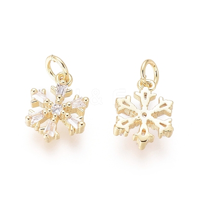 Brass Charms ZIRC-L087-045G-1