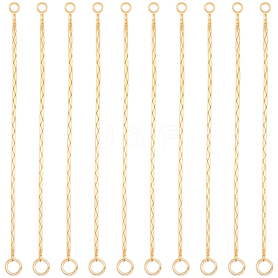 20Pcs Brass Chain Links connectors KK-BBC0021-48-1