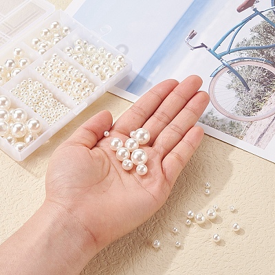 497Pcs 5 Style Imitation Pearl Acrylic Beads OACR-YW0001-08-1