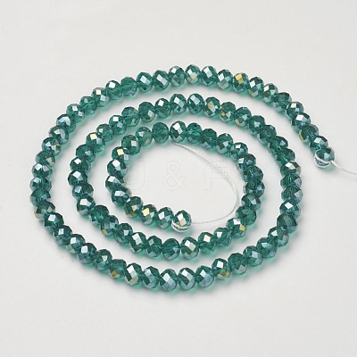 Electroplate Glass Beads GR6MM-AB-1