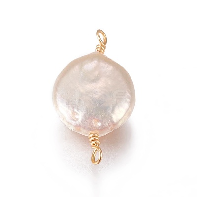 Natural Pearl Links connectors PEAR-I005-15-1