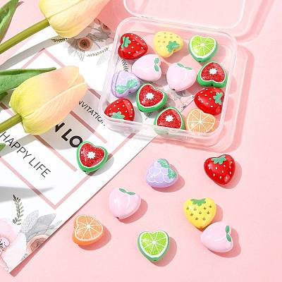 20Pcs 7 Styles Opaque Acrylic Beads MACR-FS0002-22-1