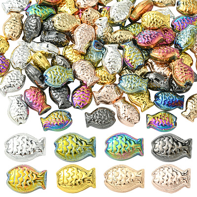80Pcs 8 Colors Electroplate Glass Beads EGLA-SC0001-54B-1