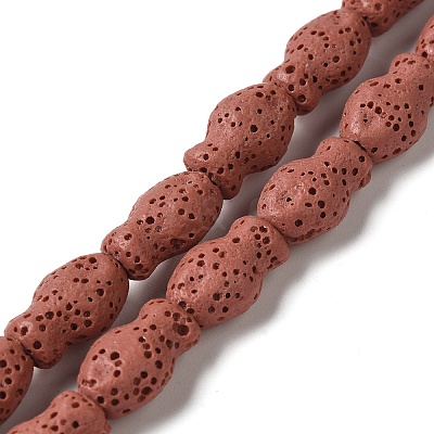 Natural Lava Rock Beads Strands G-U007-01H-1