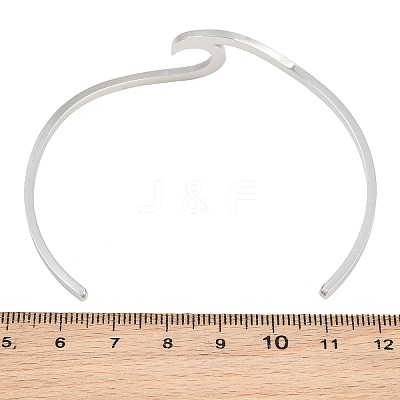 Tarnish Resistant 304 Stainless Steel Cuff Bangles BJEW-G611-01P-1