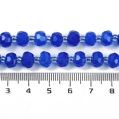 Natural Blue Agate(Dyed & Heated) Beads Strands G-H057-A14-02-1