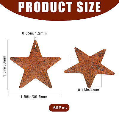 60Pcs Iron Pendants IFIN-GF0001-42B-1