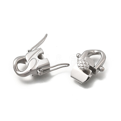 304 Stainless Steel Twister Clasps STAS-D382-05C-P-1