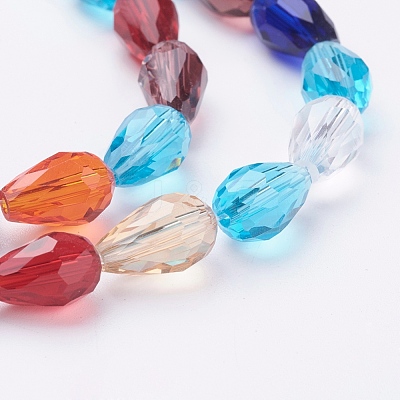 Glass Beads Strands EGLA-E010-8x12mm-03-1