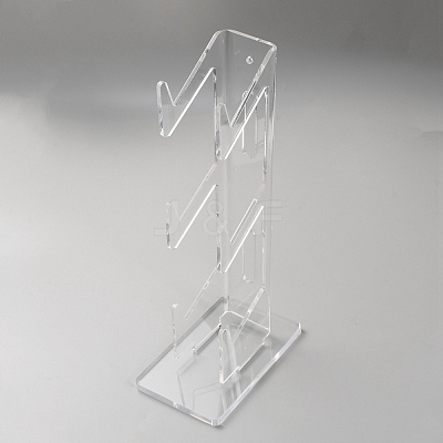 3-Tier Transparent Acrylic Game Controller Display Stand Holders ODIS-WH0025-180-1