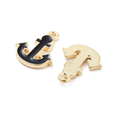 Light Gold Plated Alloy Enamel Charms ENAM-M219-07KCG-02-1