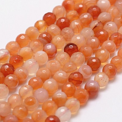 Natural Red Agate Beads Strands G-G736-19-4mm-1
