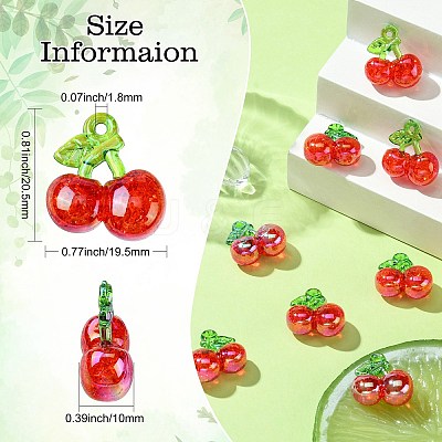 Electroplated Transparent Acrylic Pendants FIND-CJC0022-19-1