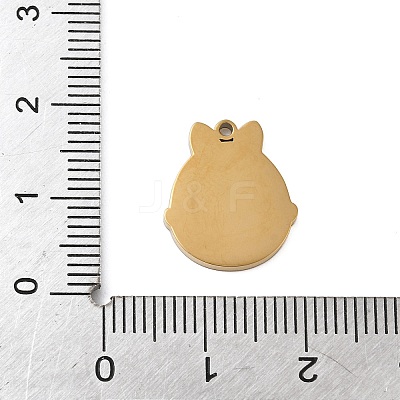 304 Stainless Steel Enamel Pendants STAS-K312-07D-G-1