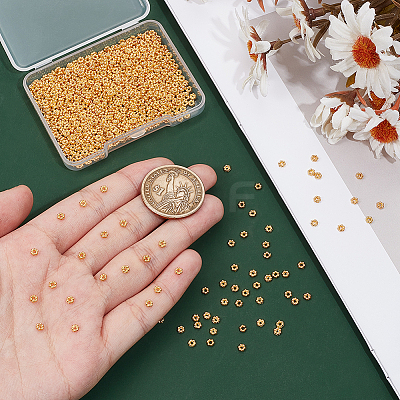 1000Pcs Tibetan Style Alloy Daisy Spacer Beads FIND-UN0004-20G-1