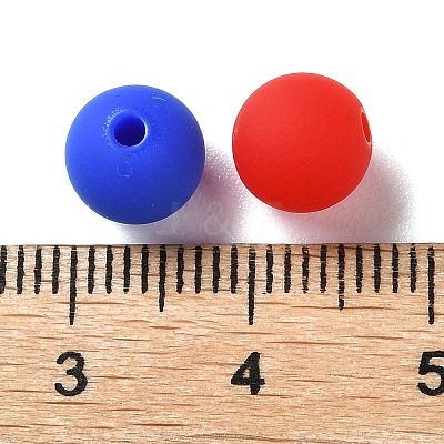 Rubberized Style Imitated Silicone Acrylic Beads MACR-D029-01D-1