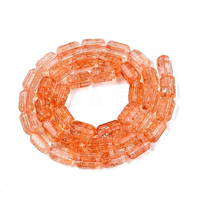 Crackle Transparent Glass Beads Strands GLAA-N068-05A-09-1