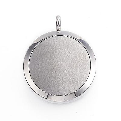 316 Surgical Stainless Steel Diffuser Locket Pendants STAS-P102-095-1