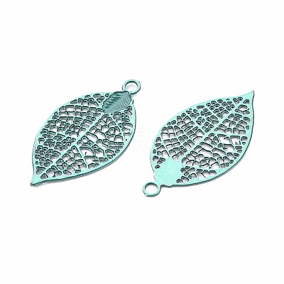 Spray Painted Hollow 430 Stainless Steel Pendants STAS-N121-07C-1