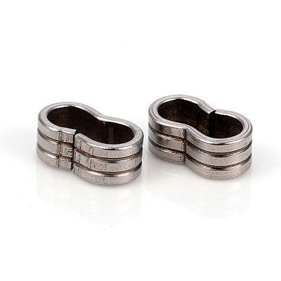 Tarnish Resistant 201 Stainless Steel Slide Charms/Slider Beads STAS-L244-08B-P-1