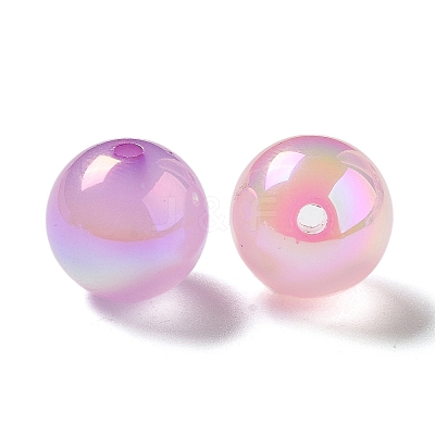 UV Plating Iridescent Acrylic Beads MACR-D032-04-1
