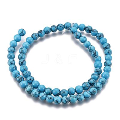 Synthetic Turquoise Beads Strands Z0NDC012-1-1