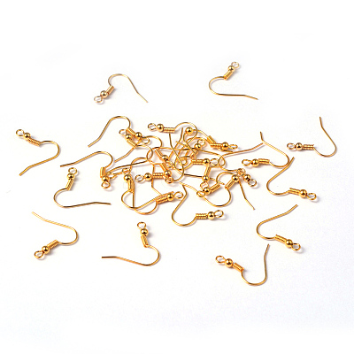 Brass Earring Hooks EC135Y-NFG-1