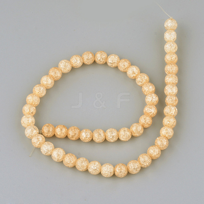 Synthetic Crackle Quartz Beads Strands X-GLAA-S134-8mm-07-1