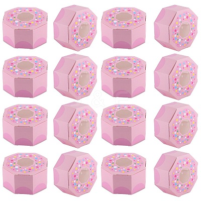 Hexagon Donut Cardboard Boxes CON-WH0019-18A-1