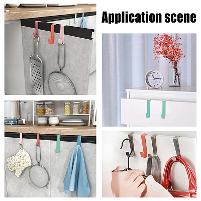 8Pcs 4 Colors Over The Door Hook AJEW-NB0002-18-1